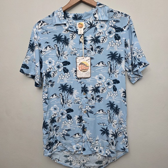 C&C California Other - C & C California Blue Floral Button Down Short Sleeve Casual Hawaiia Men's Small